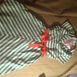 Cute green stripe dress