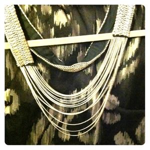 Silver necklace can be worn as a belt <3