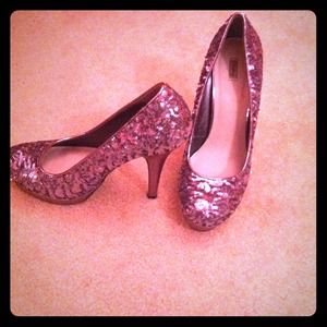 Sequin high heels