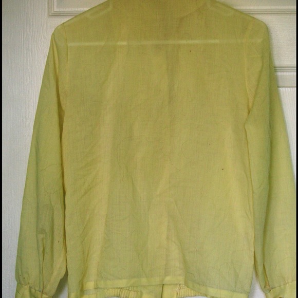 🚫SOLD🚫Sheer Yellow Menswear Shirt - Picture 2 of 4
