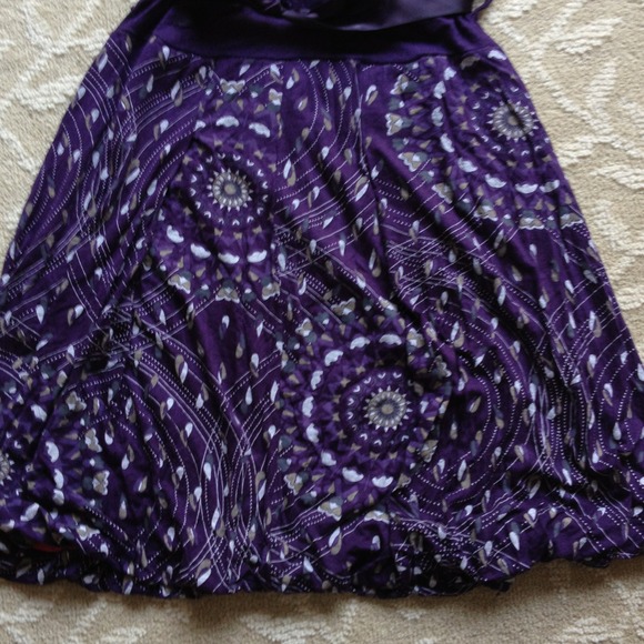 🚫SOLD-Purple printed skirt from Italy
