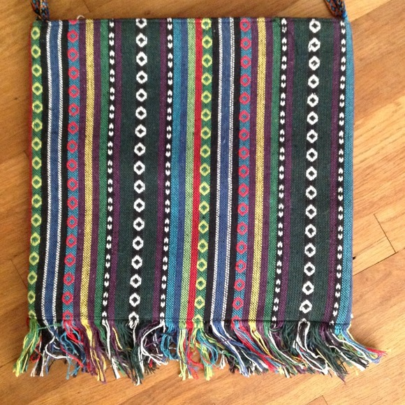 Boho Hippie Ethnic crossbody messenger purse bag - Picture 3 of 3