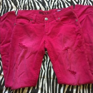 Roxy pink skinny jeans
