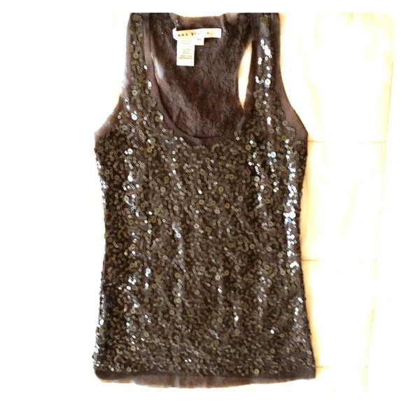 🚫SOLD🚫Max studio charcoal sequined tank