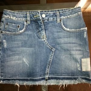 Vintage denim bebe skirt