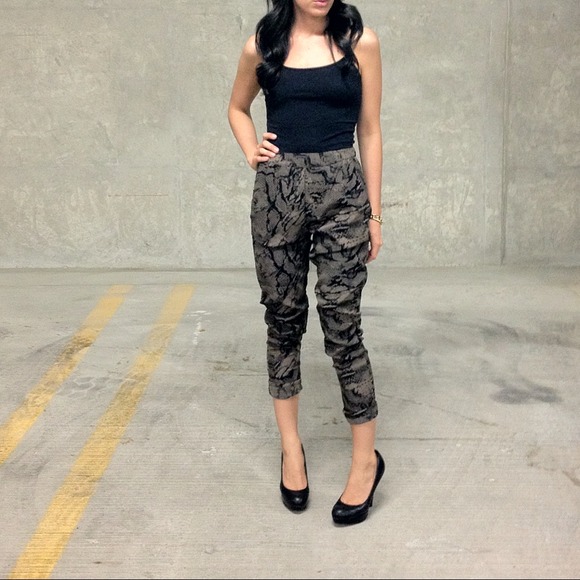 *SOLD* *NEW* Pattern Silk Trousers - Picture 2 of 4