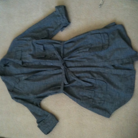 *sold to budderflieschick* chambray shirt tunic - Picture 2 of 3