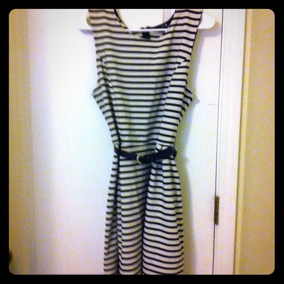 Black and cream dress