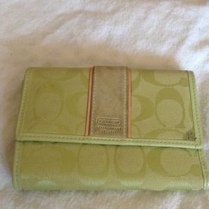 Lime green Coach wallet