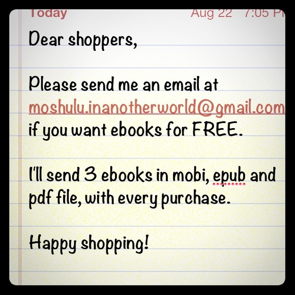 FREE ebooks with purchases.