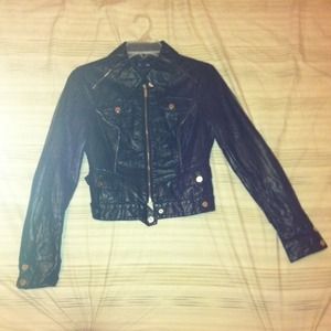 Bebe leatherette jacket, XS, black