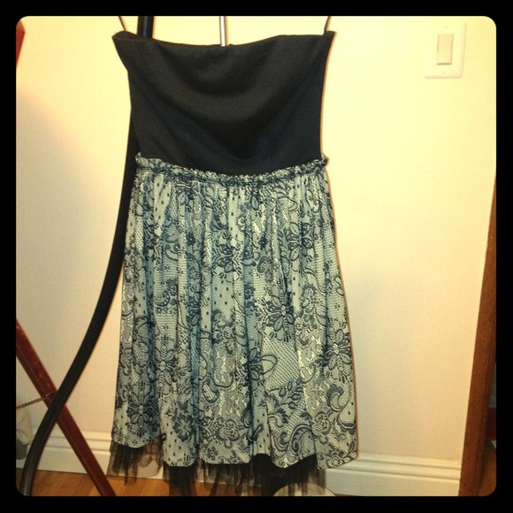 NWOT Aqua Tube Laced Dress