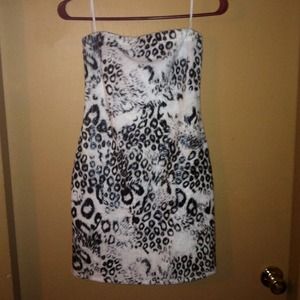 White leopard dress