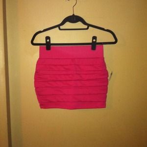 Hot pink skirt