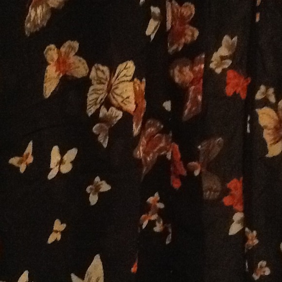 Navy Kimono top with butterfly pattern