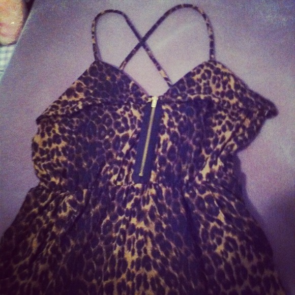 SOLD 🎀 Cheetah Print Mini Dress