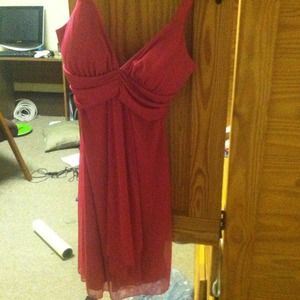 Woman's hot pink cocktail dress