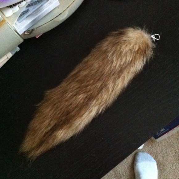 Wolf tail keychain.