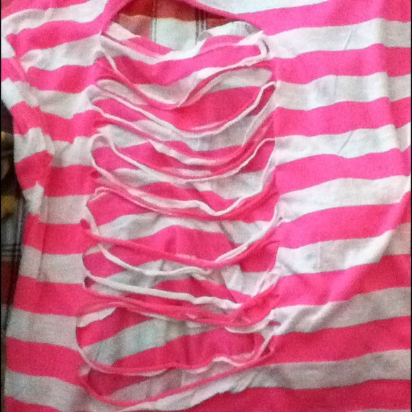 Neon shirt with cutout back