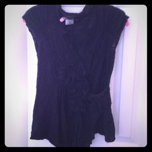 Black with flowers top