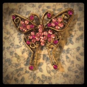 Vintage purple butterfly pin.