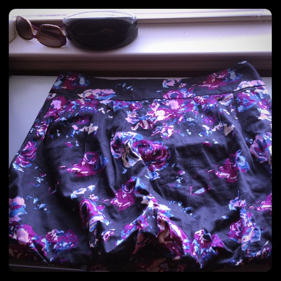 Dark blue with flower like print