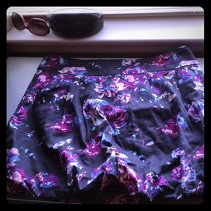 Dark blue with flower like print