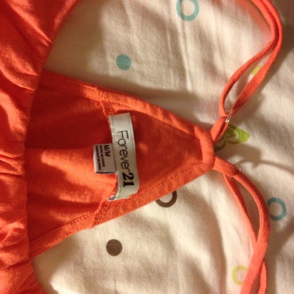 Orange ruffle tank top - Picture 3 of 4