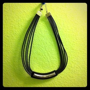 Black and silver necklace