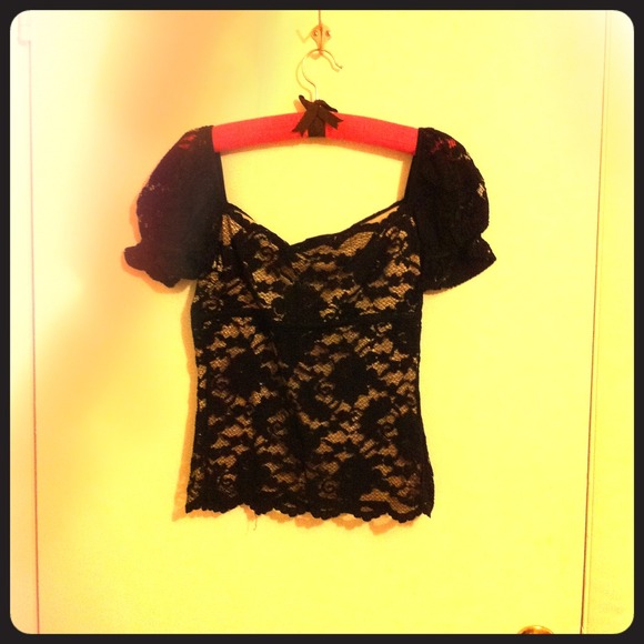 Black lace top