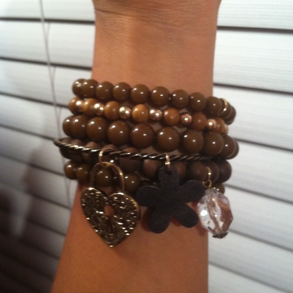 Navy Green Bracelet Set - Picture 3 of 4