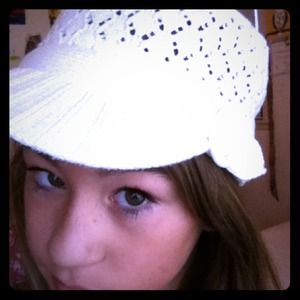 cute white crochet hat