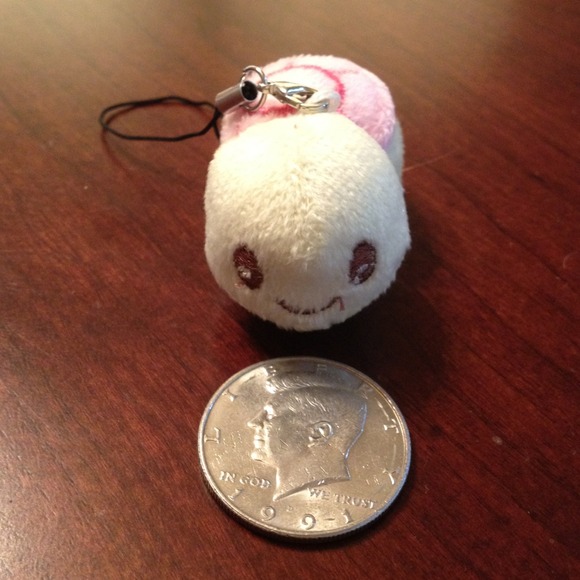 Pink turtle phone charm