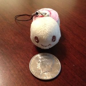 Pink turtle phone charm