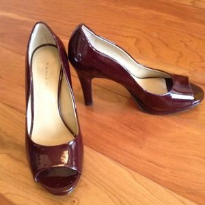 REDUCED!! Deep burgundy peep toes from Tahari