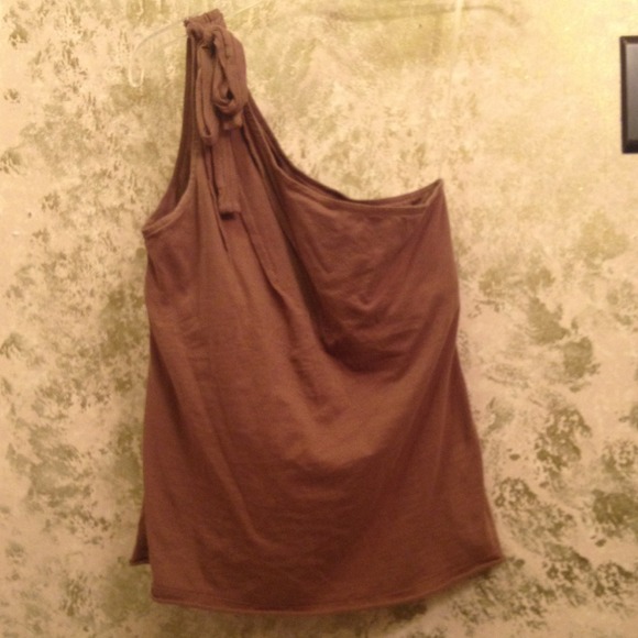 Brown one shoulder top
