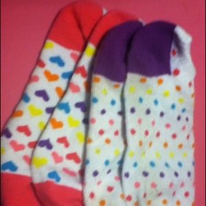 SOLD!!!!!!!!!!!! Hearts and Dots socks