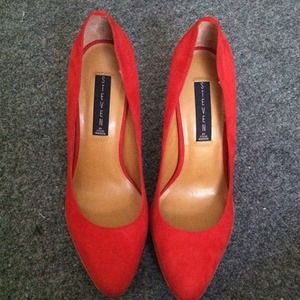 Stacked Platform Suede Pump