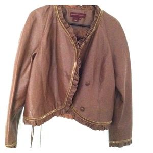 Brown leather jacket