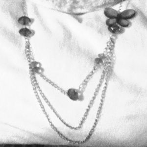 Beautiful necklace with beaded butterfly