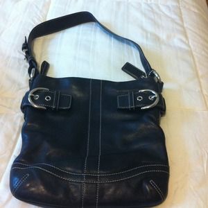 Black leather coach purse. Perfect condition