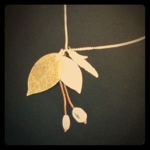 Gold Feather Boho Necklace