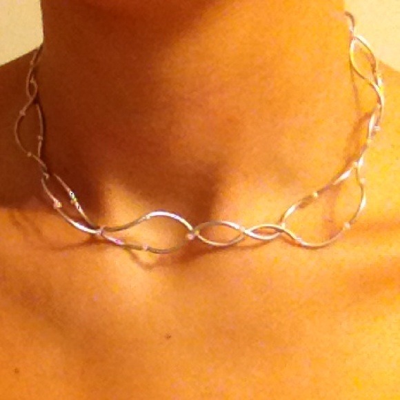 SOLD Pink and silver wraparound necklace