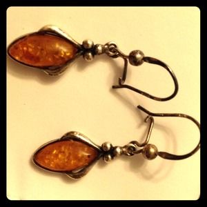 Real silver and stone earrings