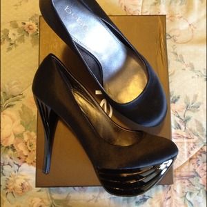 Bebe Black Platform Pumps