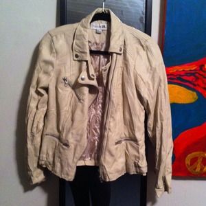 Ivory leather jacket