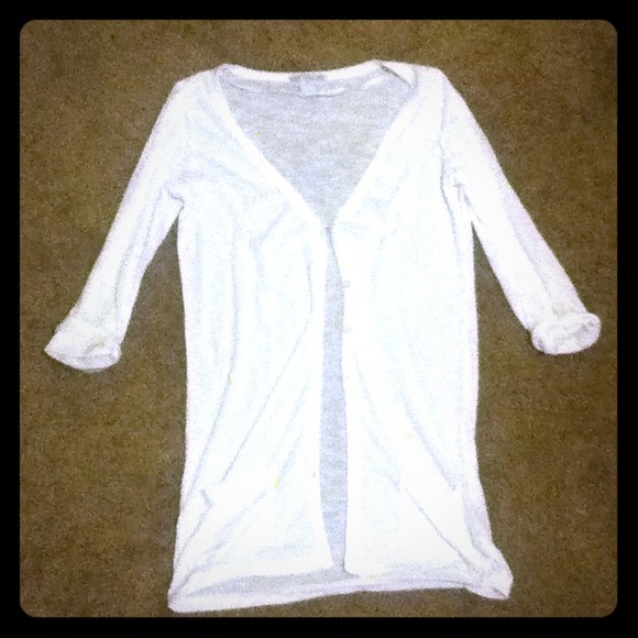 White cardigan