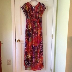 Long sheer swimsuit coverup