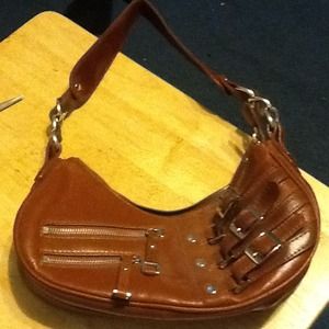 Brown Real Leather Handbag