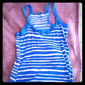 A striped blue tank top from Rue 21 in Florida.